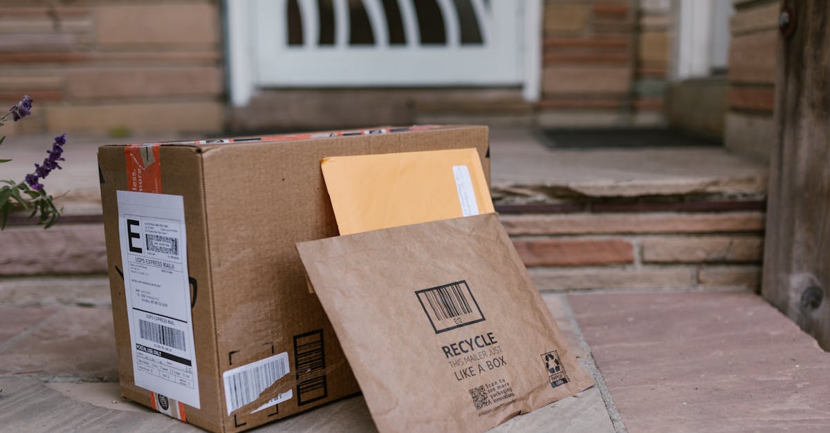 Delivery packages on a doorstep