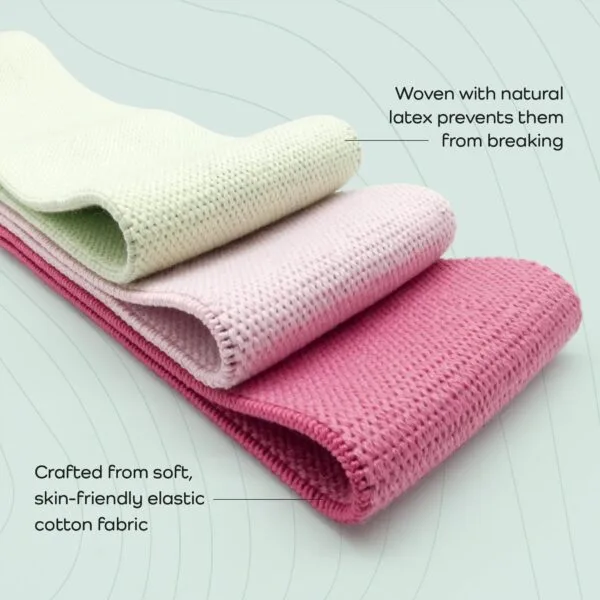 Short Fabric Resistance Bands – Set of 3