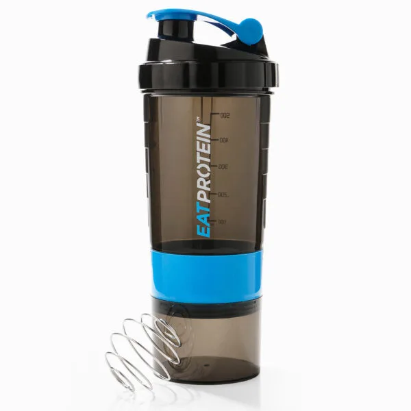 Protein Shaker Bottle 500ml/17oz – Black/Blue