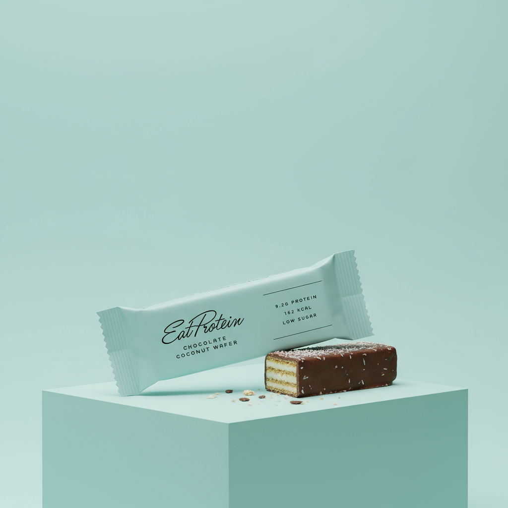 EatProtein protein wafer on pedestal