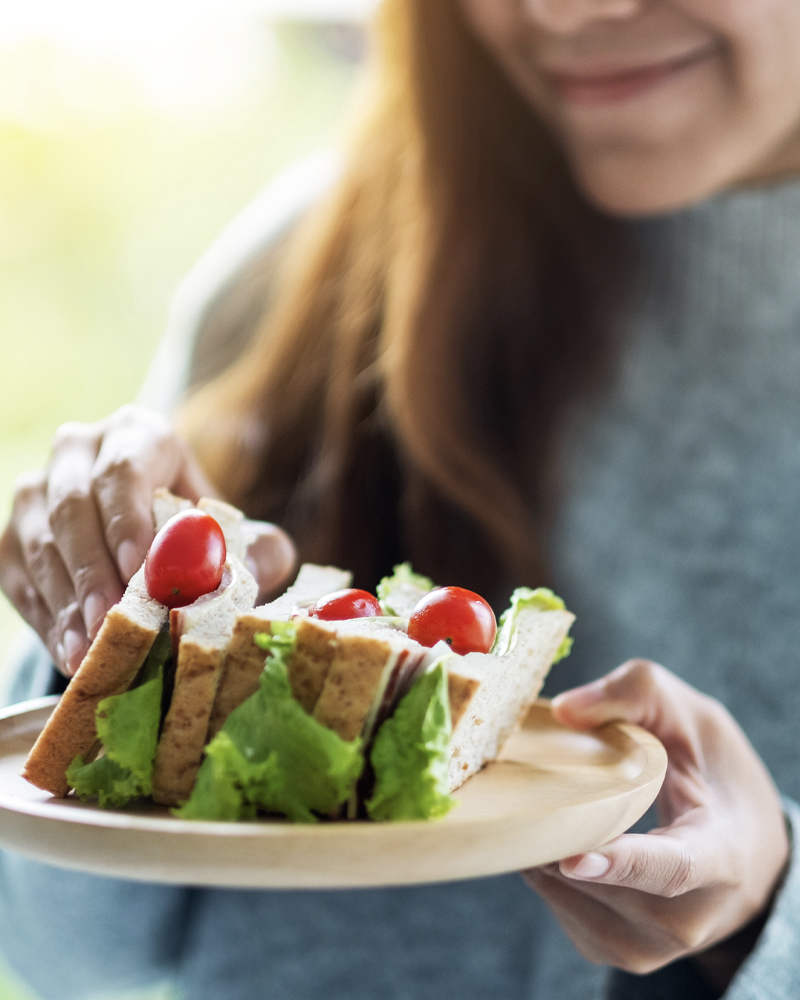 A smaller lunch than you used to eat.